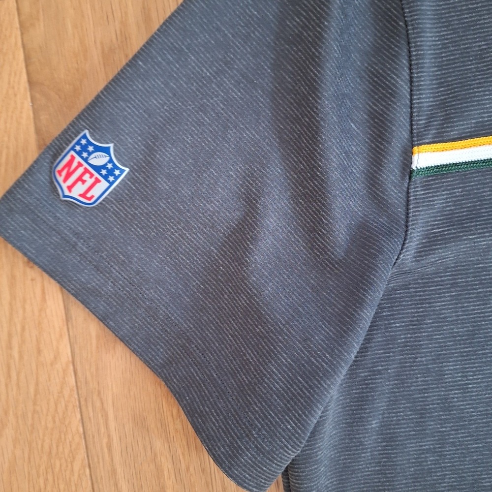 Nike Green Bay Packers Polo Shirt Embroidered Grey XXL - Picture 3 of 10